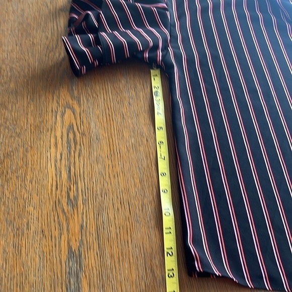 Worthington Women’s Blouse Flutter Sleeves Relax Fit Black Pink Stripes Size 0X - Picture 9 of 13